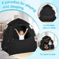 WANRU Blackout Tent for Pack and Play - One-Click Opening, 95% Light Blocking, Black, Breathable Polyester Cover