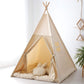 TreeBud Teepee Tent for Kids,Foldable Play Tents for Girl and Boy with Carrybag,Canvas Tipi Kid Playhouse for Tent Indoor Outdoo