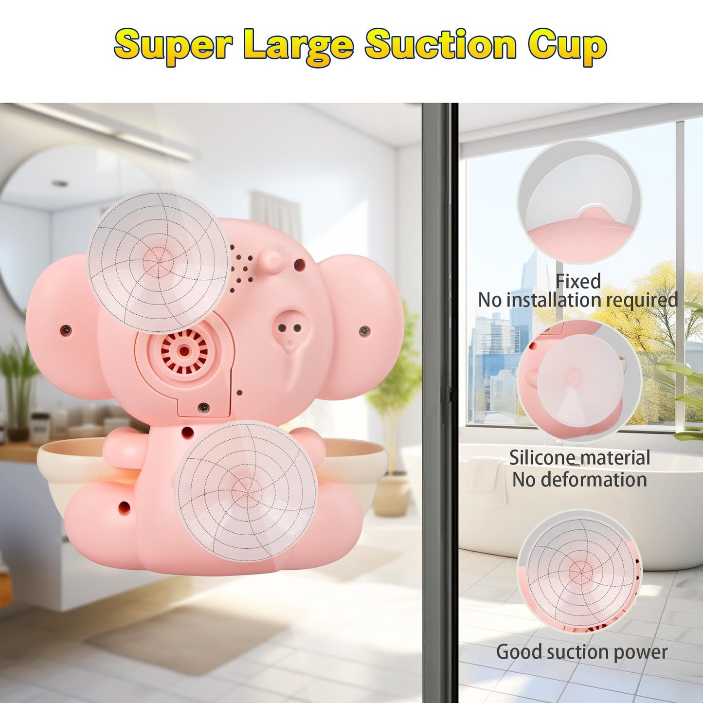 Bath Toys, Elephant Bath Bubble Maker With Music, Magnetic Charging Bubble Machine, Bath Toys For Toddlers 1-3, Toddler Bathtub
