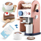 GAGAKU Wooden Coffee Maker Toy 15 pcs Play Kitchen Accessories Toy Coffee Maker for Kids Pretend Playset Toddler Coffee Maker Gi