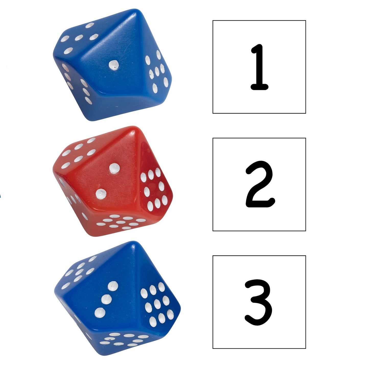 Learning Advantage Subitizing Dice - Set Of 6 - Hands On Math Manipulative - Teach Early Numeracy - Math Games For Kids