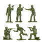 Tim Mee Toy SWAT Army Men - 24 Plastic Figures, Small Size, Tan & OD Green, Model TM-67850, US Made
