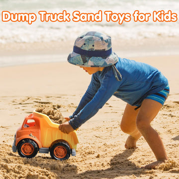 PLAY Eco-Friendly Toys Dump Truck Beach Toy, [USDA Certified] No BPA/Phthalate/PVC, Recycled Bioplastic Construction Truck Toys
