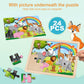 Large Puzzles For Kids Ages 4-6, 24 Piece Wooden Puzzles For Toddlers 3-4,Jigsaw Puzzles For Kids Ages 3-5,Preschool Educational