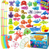 Goody King Magnetic Fishing Game Pool Toys For Kids - Bath Outdoor Indoor Carnival Party Water Table Fish Toys For Kids Age 3 4 5 6 Years Old 2 Players Gift (Large)