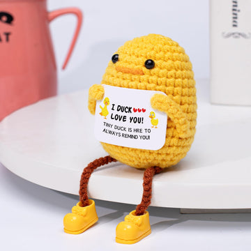 Artlunar Gifts for Husband Wife Boyfriend Girlfriend Couple Funny Long Legged Positive Duck Emotional Support Crochet Gifts with