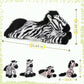 Tezituor 5pcs Wildlife Zebra Stuffed Animals Set, 25" Realistic Plush Toys for Kids, White Polyester Birthday Gift Decoration