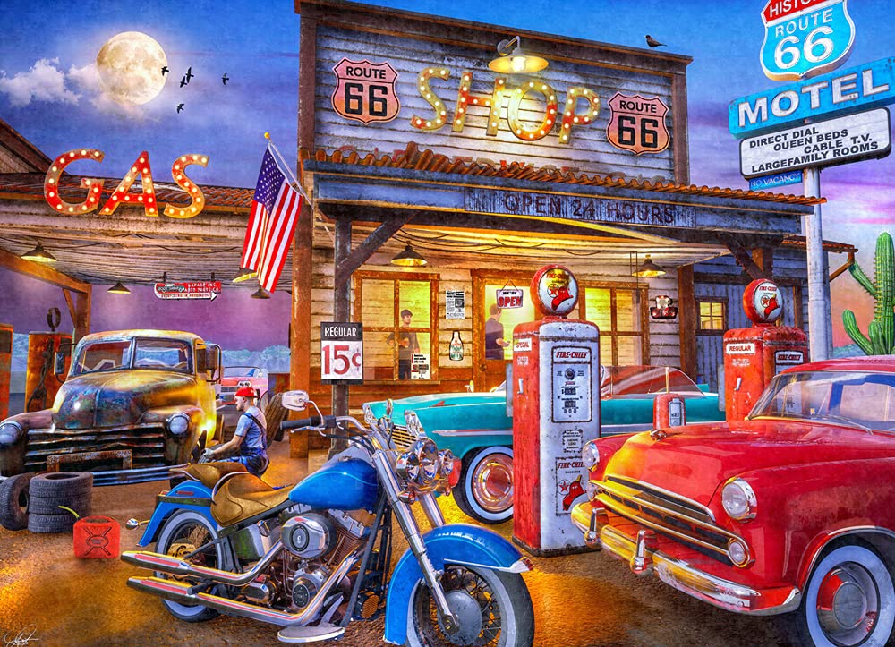 Vermont Christmas Company Route 66 Jigsaw Puzzle 1000 Piece