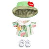 17cm Doll Clothes for Labubu - Kawaii Clown Style Set - Doll's Hat & Doll's Clothing & Doll's Shoes & Camera  Cute Doll Outfit with Accessories for Display  Collectors  Gift - Green (NO Dolls)
