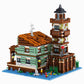 BDYDT Architecture Fishing Village Wooden House Micro Building Blocks Set(2689PCS) - Architectural Model Toys Gifts for Kid and 