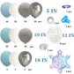 173 Pcs Winter Wonderland Balloons Garland Kit With Haze Blue White Grey Snowflake Balloons For Onederland Baby Shower Birthday
