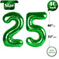 25 Balloon Number, Green Number 25Th Birthday Balloons 40 Inch, 25 Or 52 Years Old Green Birthday Decorations For Men Women, 25T