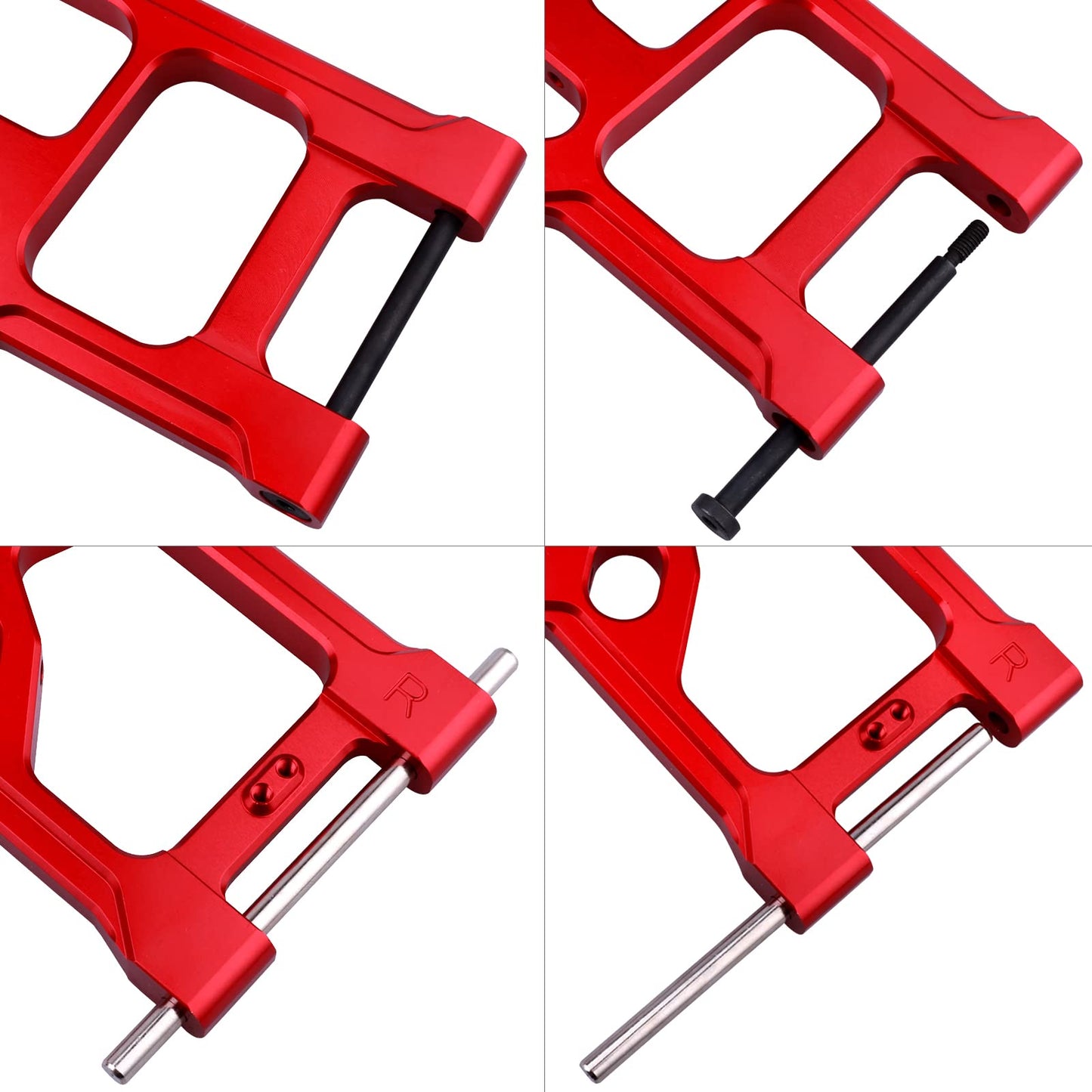 GoHobby Aluminum Rear Lower Suspension Arms for ARRMA Kraton 8S BLX 1/5 Scale RC Truck (1 Pair), Replaces ARA330590 Upgrades (Re