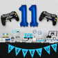 Navy Blue Video Game Party Supplies Boys 11Th Birthday Party Decorations- 2 Packs Game On Balloons With Dark Blue Number 11 Ball