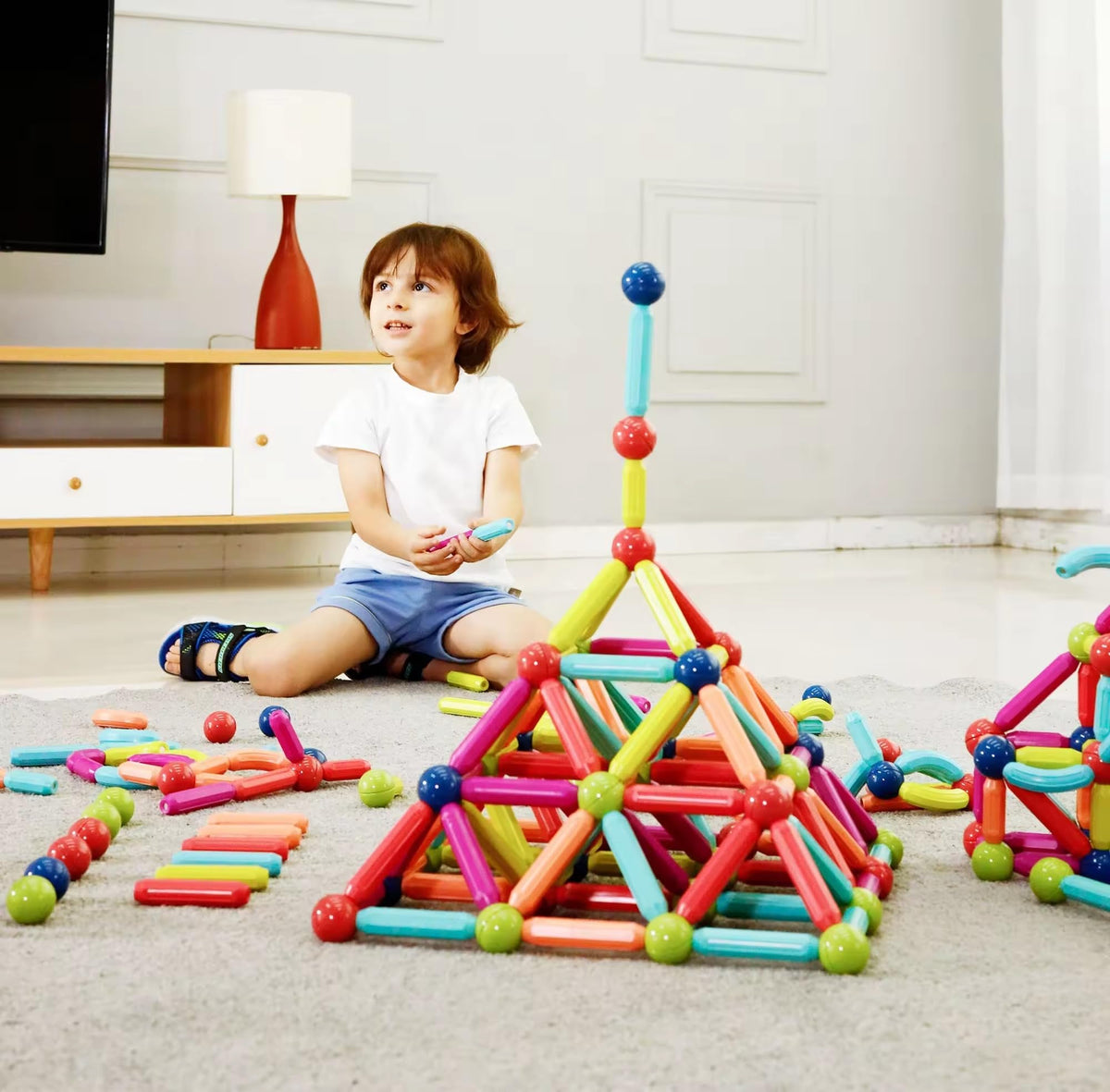 Arizon Enterprise Magnetic Building Sticks And Balls  Educational Toys For Toddlers 3+ Years, Learning Activities, 25 Pcs Magne