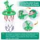 Bath Dinosaur Toys Gifts For Kids Ages 1-3 4-8, Bathtub Shooting Game & Fun Basketball Hoop For Boys Girls Baby Infant Toddlers - New Upgraded Strong Suction Cup Basketball Hoop With 3 Balls Set