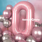 Rainbowq Party 0 Balloon Number 40 Inch For Boy Or Girl Big Pink 0-9 Foil Mylar Large 0 Number Balloon Happy 0Th Birthday Party