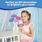 ATFUNSHOP Paper Craft Kits for Kids - 8 Packs Flower Bouquets, Mess-Free Activity for Ages 4-9, Small Size