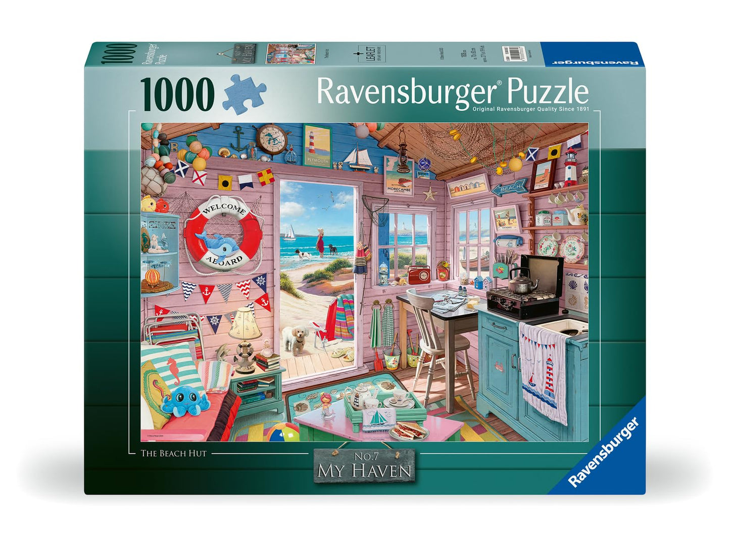 Ravensburger My Haven No.7: My Beach Hut 1000 Piece Jigsaw Puzzle For Adults - 12000032 - Handcrafted Tooling, Made In Germany, Every Piece Fits Together Perfectly