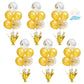 6 Set Gold Table Centerpiece Balloons Stand Kit With Gold And Confetti Balloons For Birthday Party Graduation Baby Shower Wedding Bridal Shower Prom Table Decorations