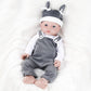Ivita 19 Inch Full Body Silicone Reborn Baby Doll Boy,Not Vinyl Material Dolls,Platinum Silicone Doll,Lifelike Newborn Baby Doll