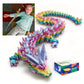 Rwsefk 24 In 3D Printed Dragon, 24Inch Dragon,3D Dragon Toy,Large Dragon Present,Ariculated Crystal Dragon(Rainbow)