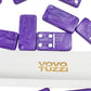 Vovotuzzi Dominos Set For Adults, Double 6 Dominoes Set With 4 Domino Wooden Racks, Marble Purple Dominos For Kids And Adults Wi