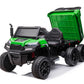Freddo Toys 24V Battery Powered Kids Electric Ride On Car Off-Road Tractor Trailer 4X4 Toy With Parental Remote Control Mp3 - Usb - Aux Port Led Lights 2 Leather Seats And Eva Tires For 3+ Years