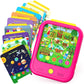 Kids Learning Tablet Educational Learning Pad For Toddlers 2-5 To Learn Alphabets, Numbers, Foods, Time, Music, Vehicles,Tablet Toy For Toddlers Ages 2 3 4 5 6 Years Old Pink