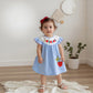 Toddler Girl Back To School Clothes Embroidery Smocked Dress Doll Collar Sundress First Day Of Pre Kindergarten Outfit (Fly Slee