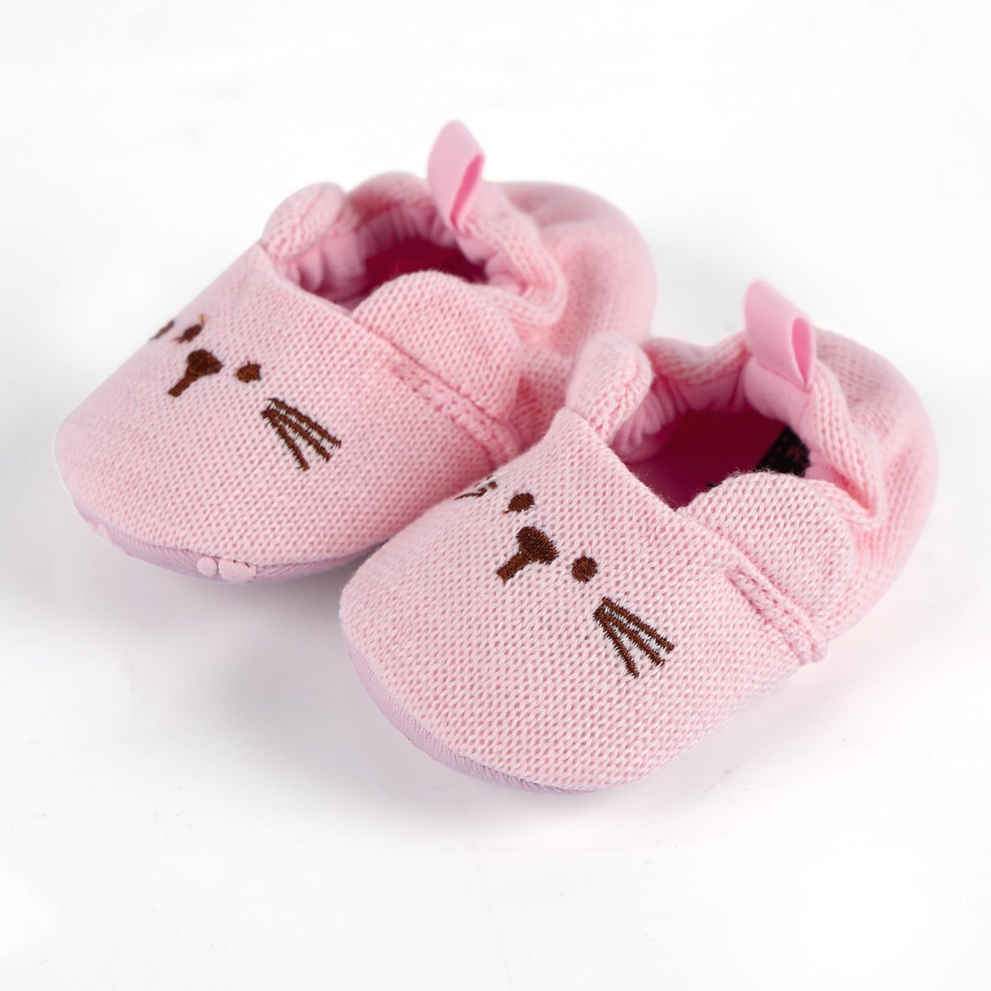 Babeside Baby Doll Shoes For 20-26 Inch Dolls, Reborn Baby Doll Shoes With Cute Paw Patterns Fit Realistic Baby Doll Girls, Only Pink Baby Doll Shoes