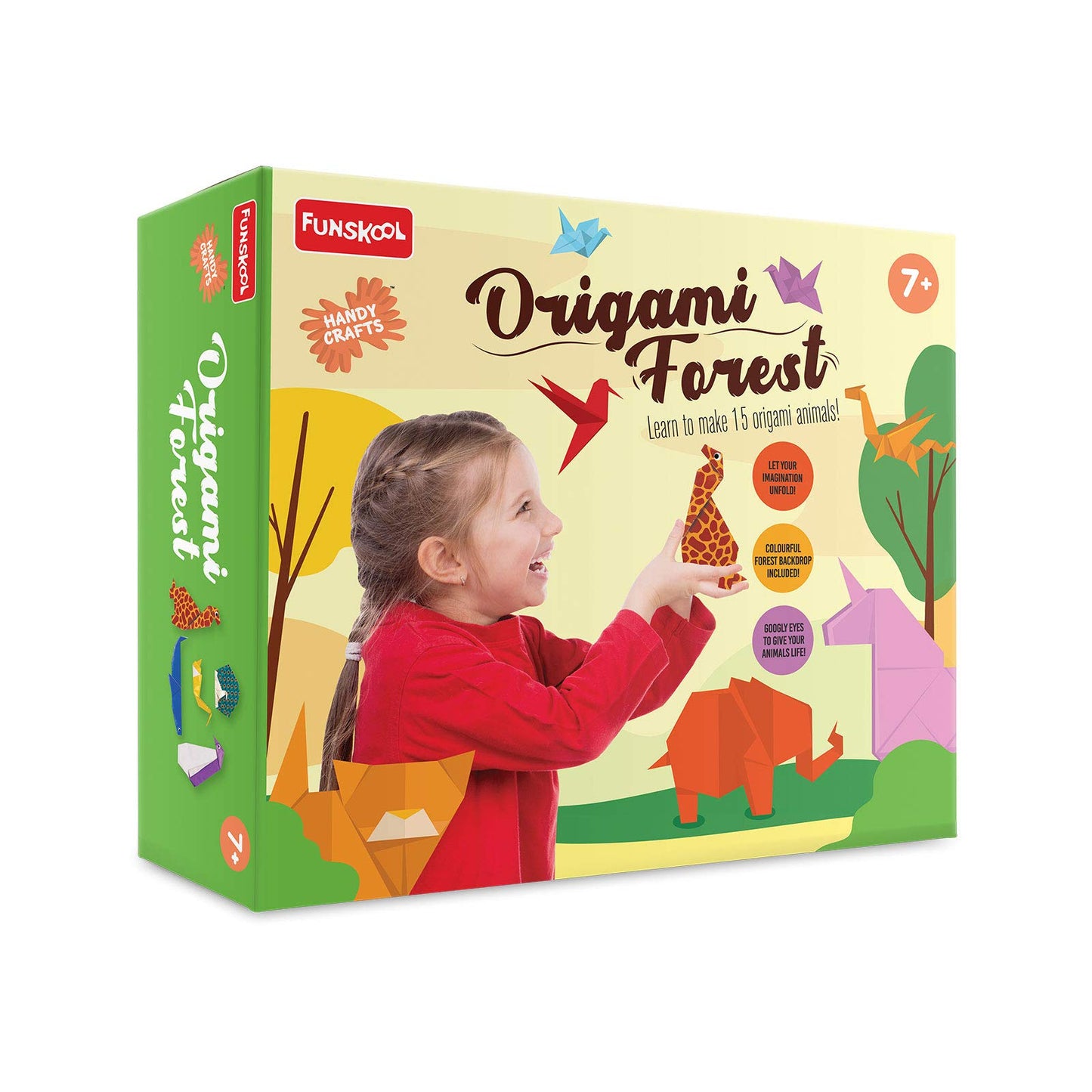 Handycrafts Funskool Origami Forest, Diy Kit, Art And Craft Set For Kids, Kit, Learning, Engaging Fun Activity For Childrens, Mu