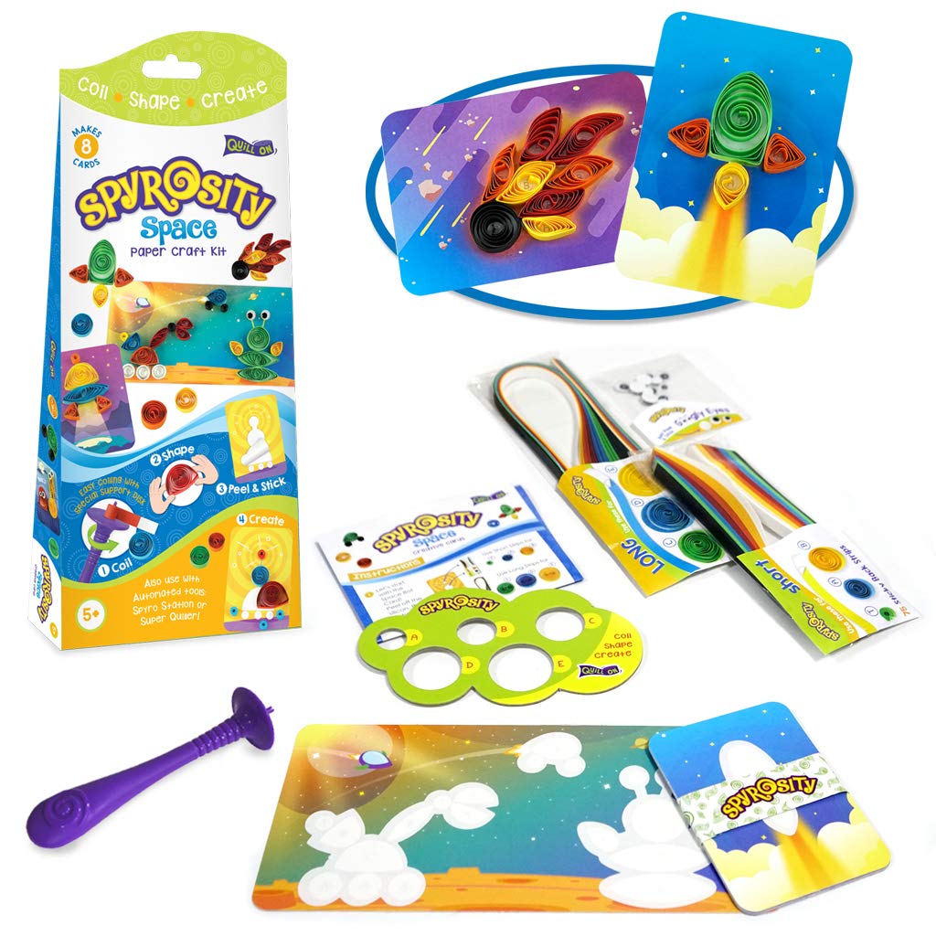 Spyrosity Space  Ocean Theme Pack For Fun Quilling Activity  Quick & Easy Arts & Crafts Kit  Creative Toy For Boys & Girls Ag