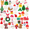 50PCS Miniature Christmas Figurines Set - Mini Resin Christmas Decorations with Snowflakes  Santa  Snowman  Tree  Gifts - Mini Resin Figures for Crafts  Dollhouse & Holiday D?cor