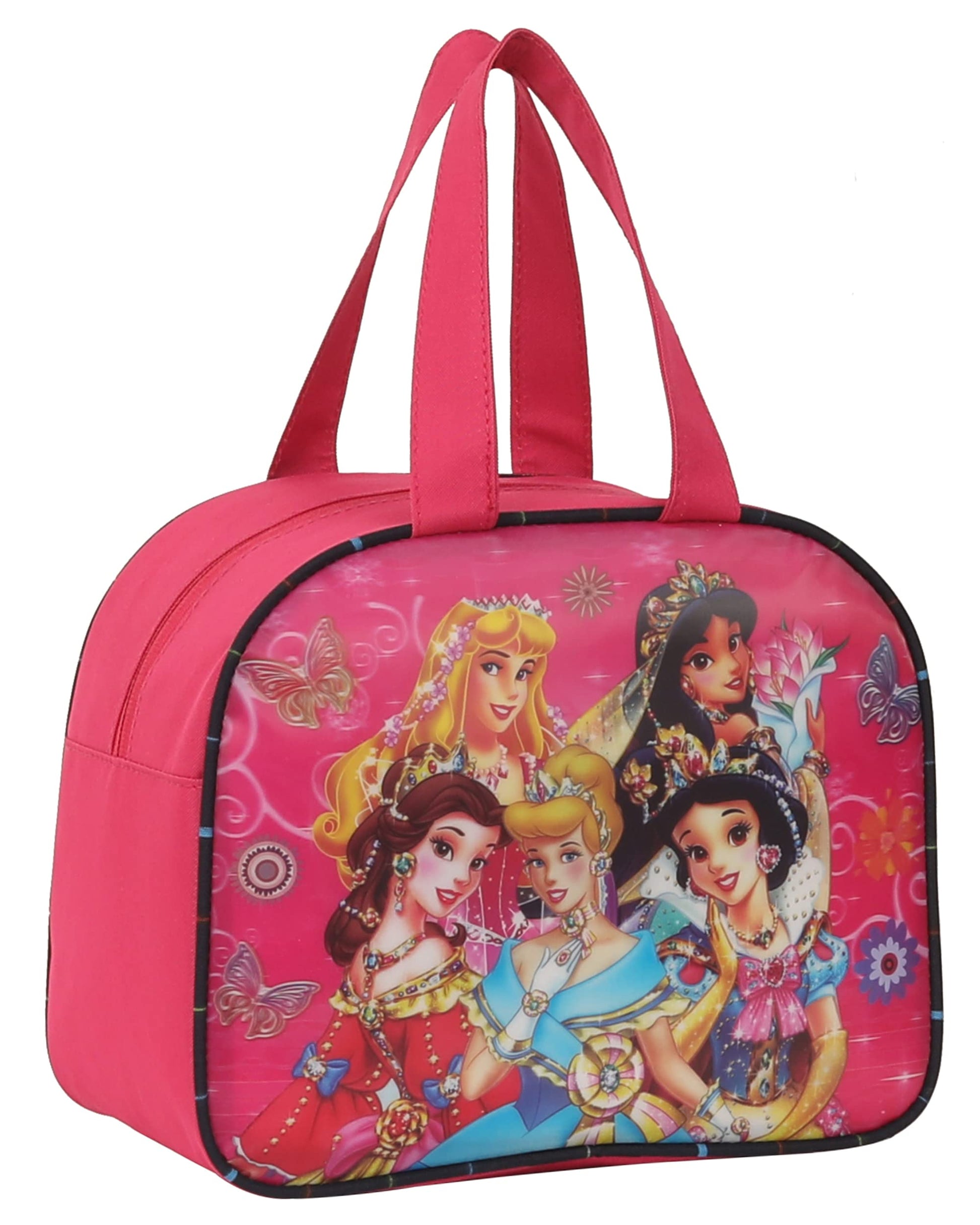 Strong Life Polyester Tiffin Picnic Work School Office Lunch Bag For Kids With Bottle Holder (Pink)