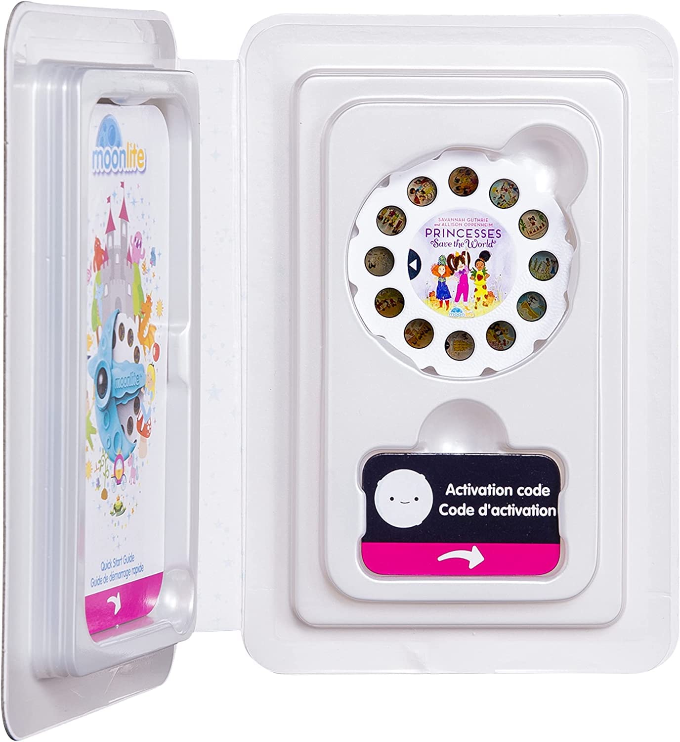 Moonlite Storybook Reels For Flashlight Projector, Kids Toddler | Princesses Save The World | Single Reel Pack Story For 12 Months And Up