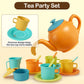 BUYGER Kids Kitchen Accessories and Tea Set for Kids, Toddler Play Kitchen Toy Dish Plates Utensils Dinnerware Set Pretend Role