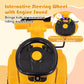Costzon Ride on Road Roller, Sliding Kids Car with Adjustable Roller, Under-Seat Storage, Anti-Tipping Block & Engine Sound, Con