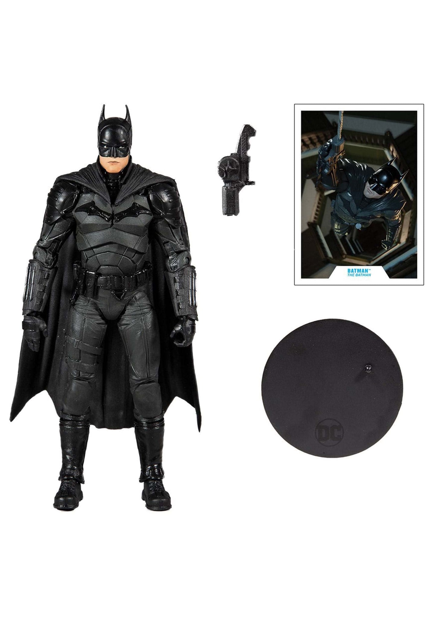 McFarlane Toys DC Batman: The Batman 7" Action Figure, Multicolor, Plastic, Model 15076, Includes Accessories