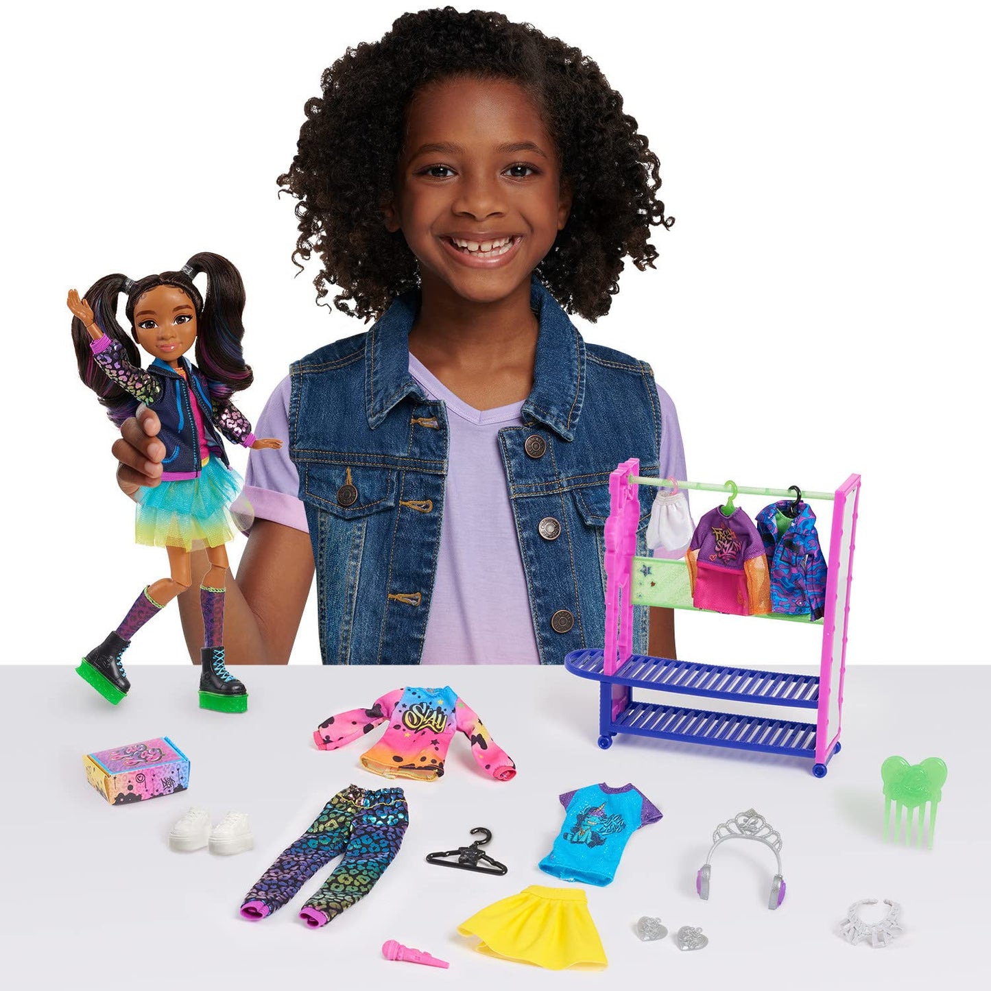 Just Play That Girl Lay Lay Fresh Fashions Wardrobe Set, 25-Pieces, Fashion Doll And Accessories, Kids Toys For Ages 6 Up