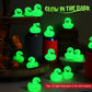 Tradder 50 Pcs 2 Inch Glow In The Dark Rubber Ducks Bulk Light Up St. Patrick'S Day Rubber Float Ducks For Bath Bathtub Baby Sho