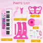 Amy&Benton Birthday Gift For 3 4 5 6 7 Year Old Girls Piano Toy With Stood For Girls 3-5 Pink Music Keyboard Toy 37 Keys With Chair