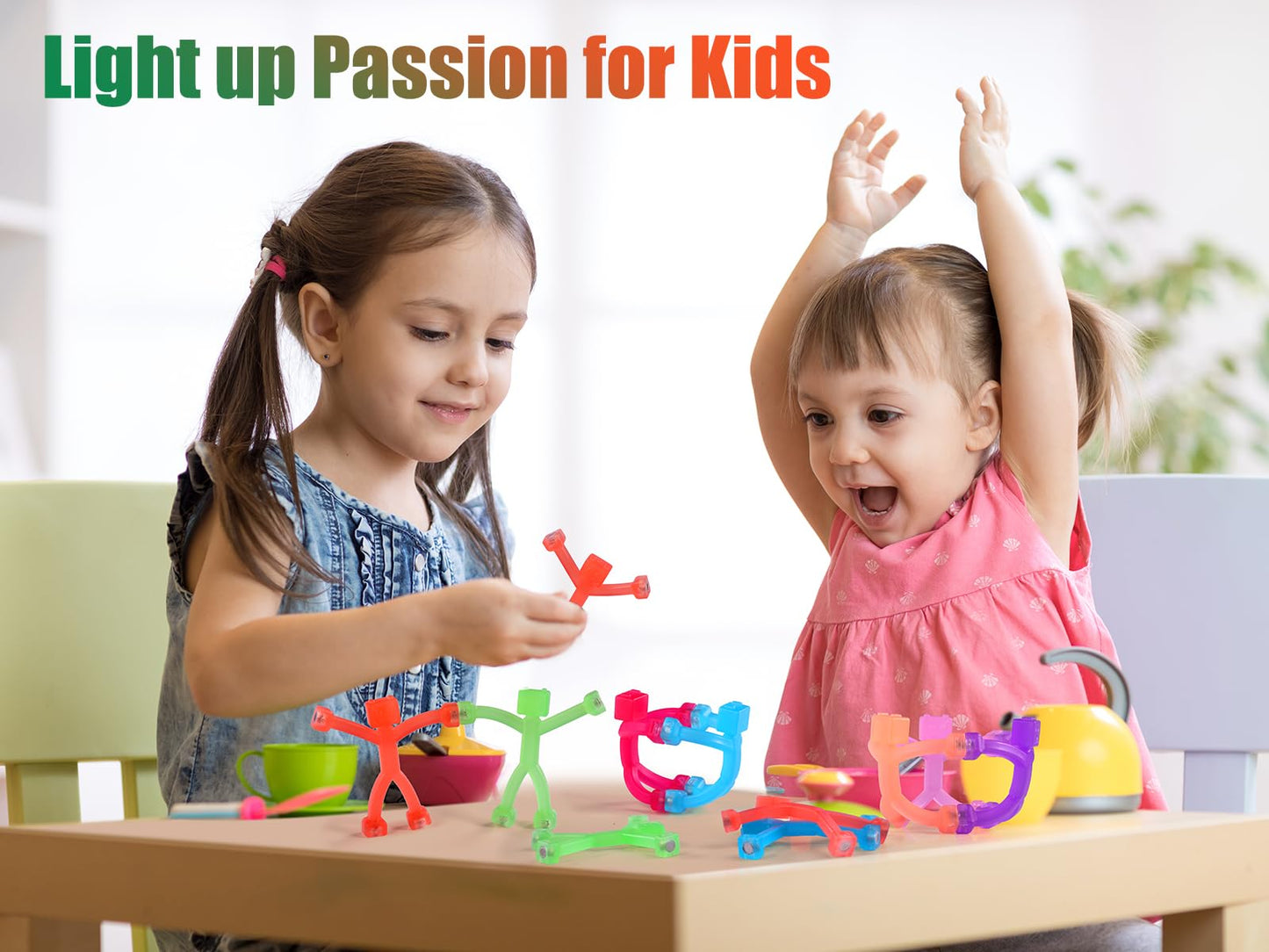 BlissfulTie Magnetic-People-Magnet-Men Toys, Magnetic Travel Toys Portable, Clever Fun Magnets for Kids, Colorful Fridge Magnets