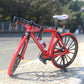 Ailejia Finger Racing Bicycle Mountain Bike Cake Topper Mini Dirt Bike Bicycle Model Cool Boy Toy (Racing Bicycle Red)