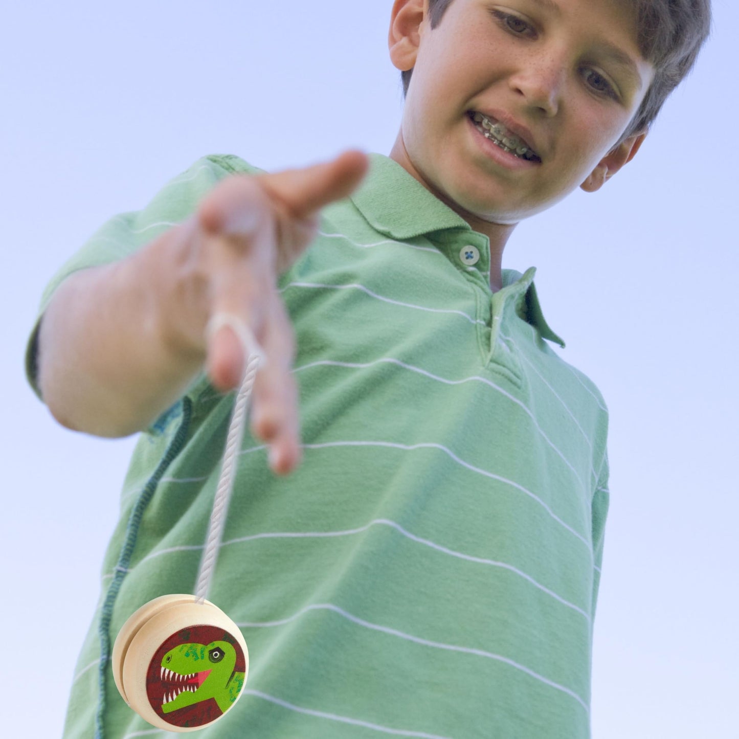 Mudpuppy T-Rex - Wooden Yo-Yo with Illustrations of Prehistoric Dinosaurs for Children Ages 6 and Up