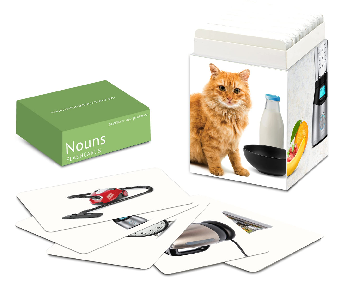 Nouns Flash Cards: 200 Modern Language Photo Cards | Vocabulary Builder | Toddler Flash Cards For Speech Therapy | Preschool Learning Activities | Esl Teaching Materials | Autism Learning Materials