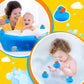 Lenwen 50 Pcs 2.2 Inch Waterproof No Hole Rubber Ducks Bath Toy with Sealed Plug Without Hole Bathtub Floating Bath Toy for Birt