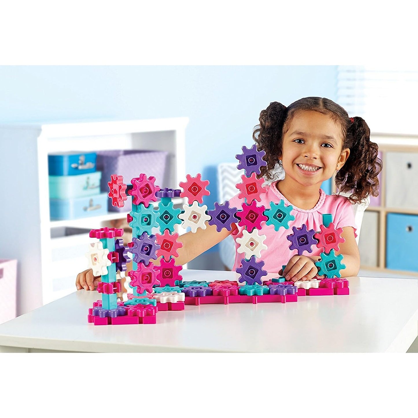 Learning Resources Gears! Gears! Gears! Deluxe Building Set Pink - 100 Pieces, Ages 3+ Stem Toys, Gears For Kids, Preschool Building Sets