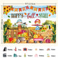 LDWLYW Fall Pumpkin Patch Backdrop Banner Large Happy Fall Backdrop Banners for Inside Outside Kids Autumn Harvest Pumpkin Patch