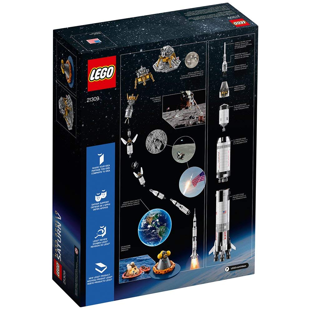 NASA Apollo Saturn V Rocket Lego Building Kit – 1969 Piece Space STEM Model